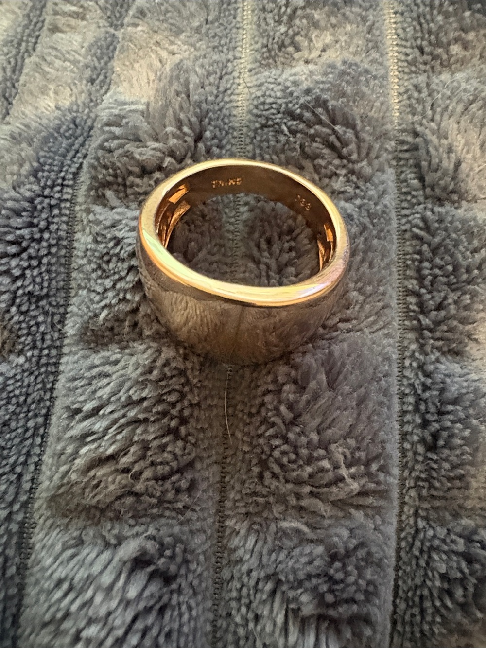 Wide Polished Rose Gold Dome Ring